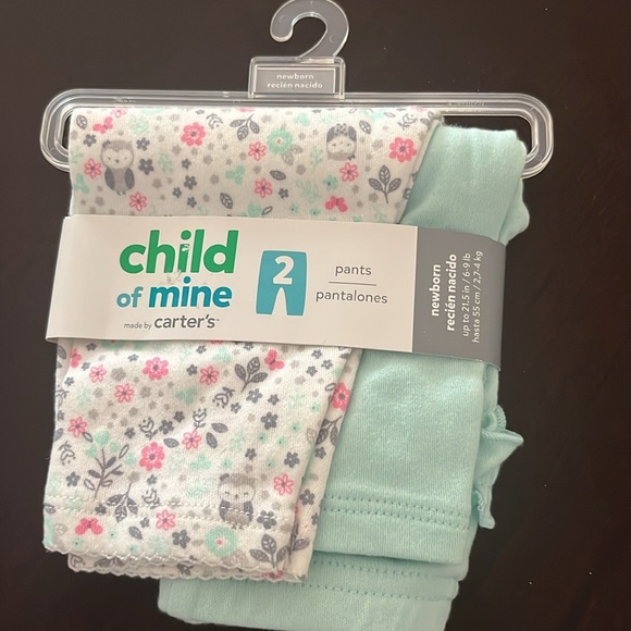 Baby girl bundle of pants 6 pieces - Child of mine Carter’s- size Newborn- NWT - Picture 3 of 8